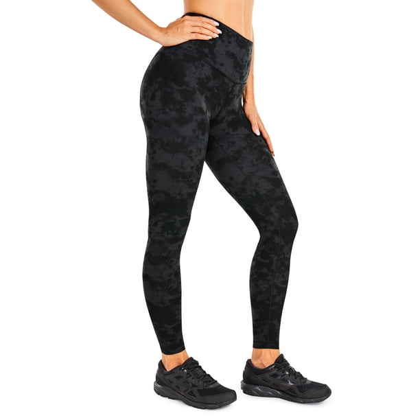 High Waist Workout Tights Zip Pocket Compression Pants CRZ YOGA Women's Naked Feeling Light Running Leggings 25 Inches 